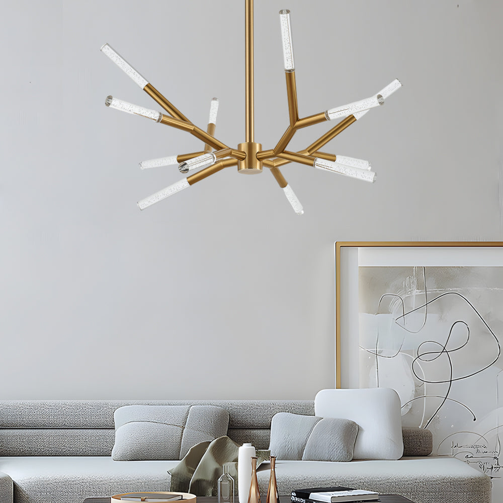 Postmodern Acrylic Branch LED Chandelier Minimalist Bubble Shade Ceiling Light for Living and Dining Rooms