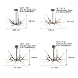Postmodern Acrylic Branch LED Chandelier Minimalist Bubble Shade Ceiling Light for Living and Dining Rooms