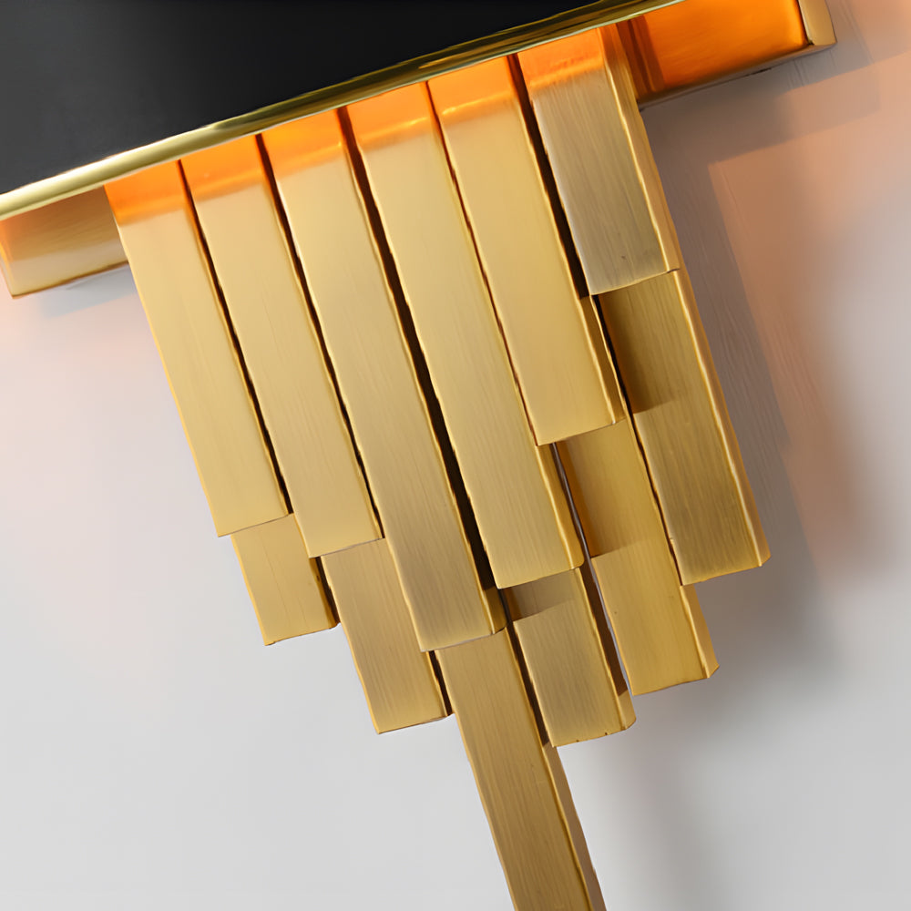 Postmodern Fabric Shade Wall Sconce Luxury Interior Iron Wall Light for Bedroom and Hallway