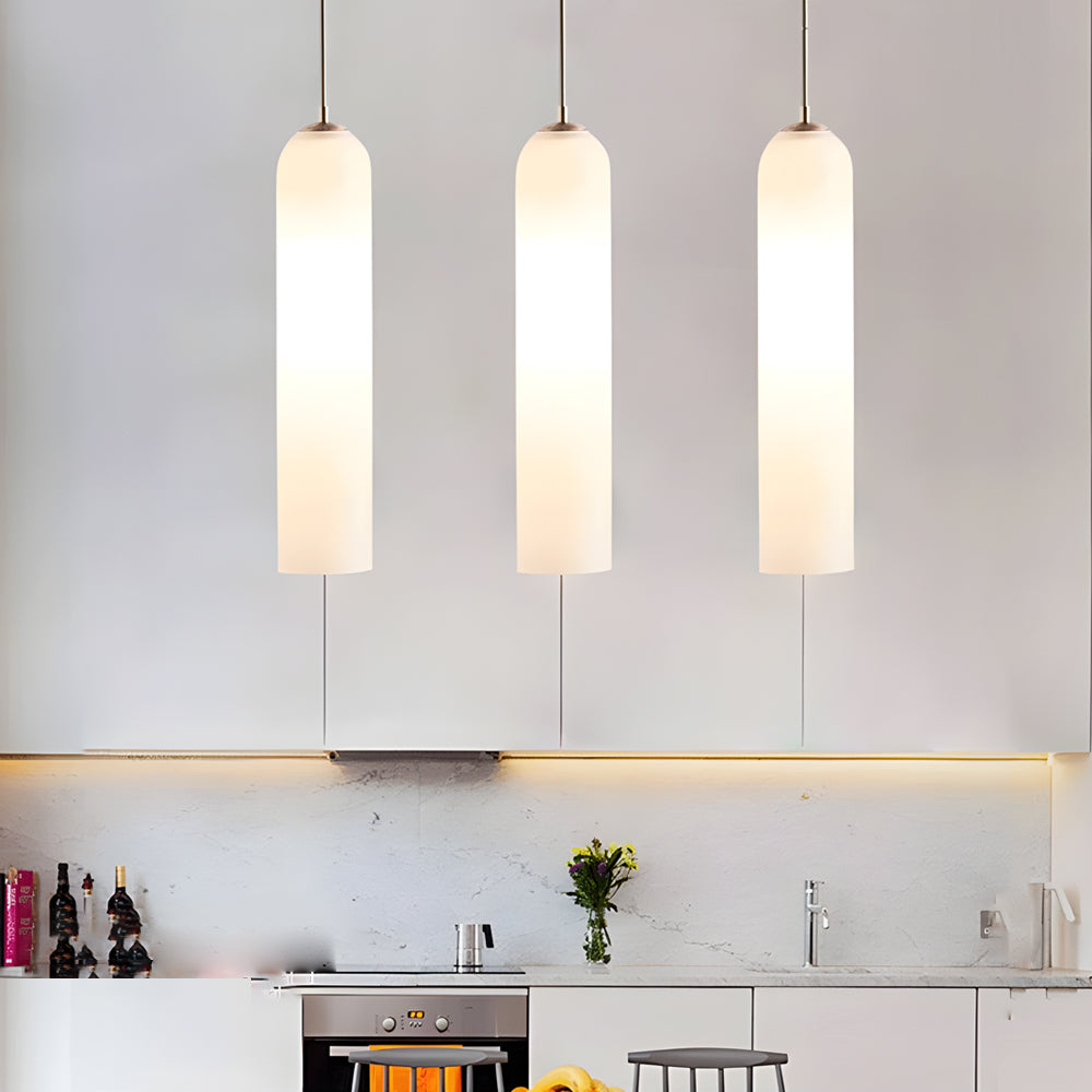Postmodern Glass Bottle Pendant Light LED Hanging Lamp for Bedroom Living Room and Bar