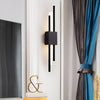 Postmodern LED Up and Down Wall Sconce Lighting for Bedroom and Living Room Gold and Black Finish