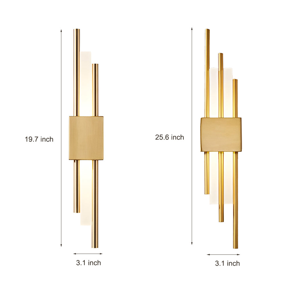 Postmodern LED Up and Down Wall Sconce Lighting for Bedroom and Living Room Gold and Black Finish
