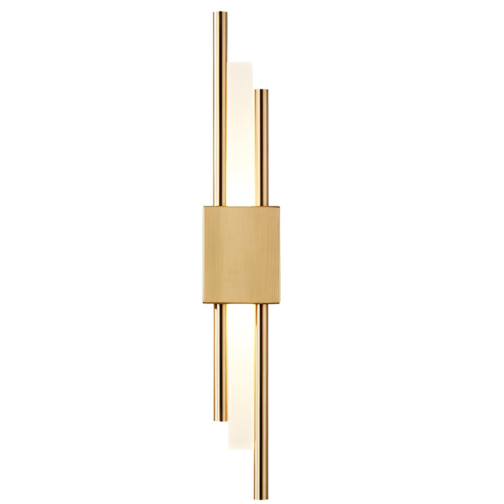 Postmodern LED Up and Down Wall Sconce Lighting for Bedroom and Living Room Gold and Black Finish