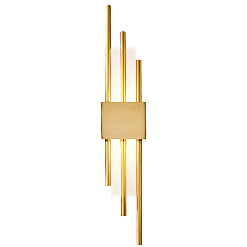 Postmodern LED Up and Down Wall Sconce Lighting for Bedroom and Living Room Gold and Black Finish