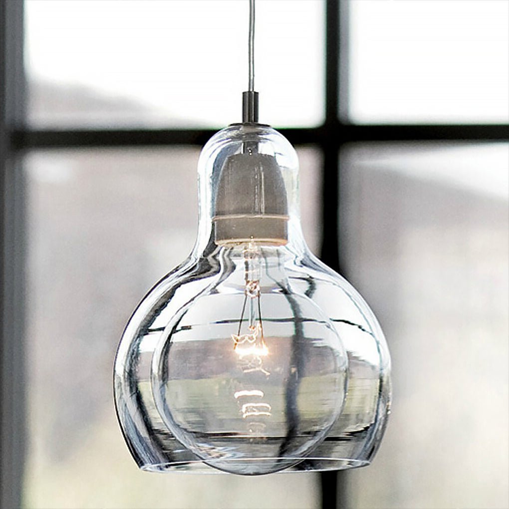 Postmodern Nordic Minimalist Glass Pendant Light Chandelier for Bedside and Bar Area