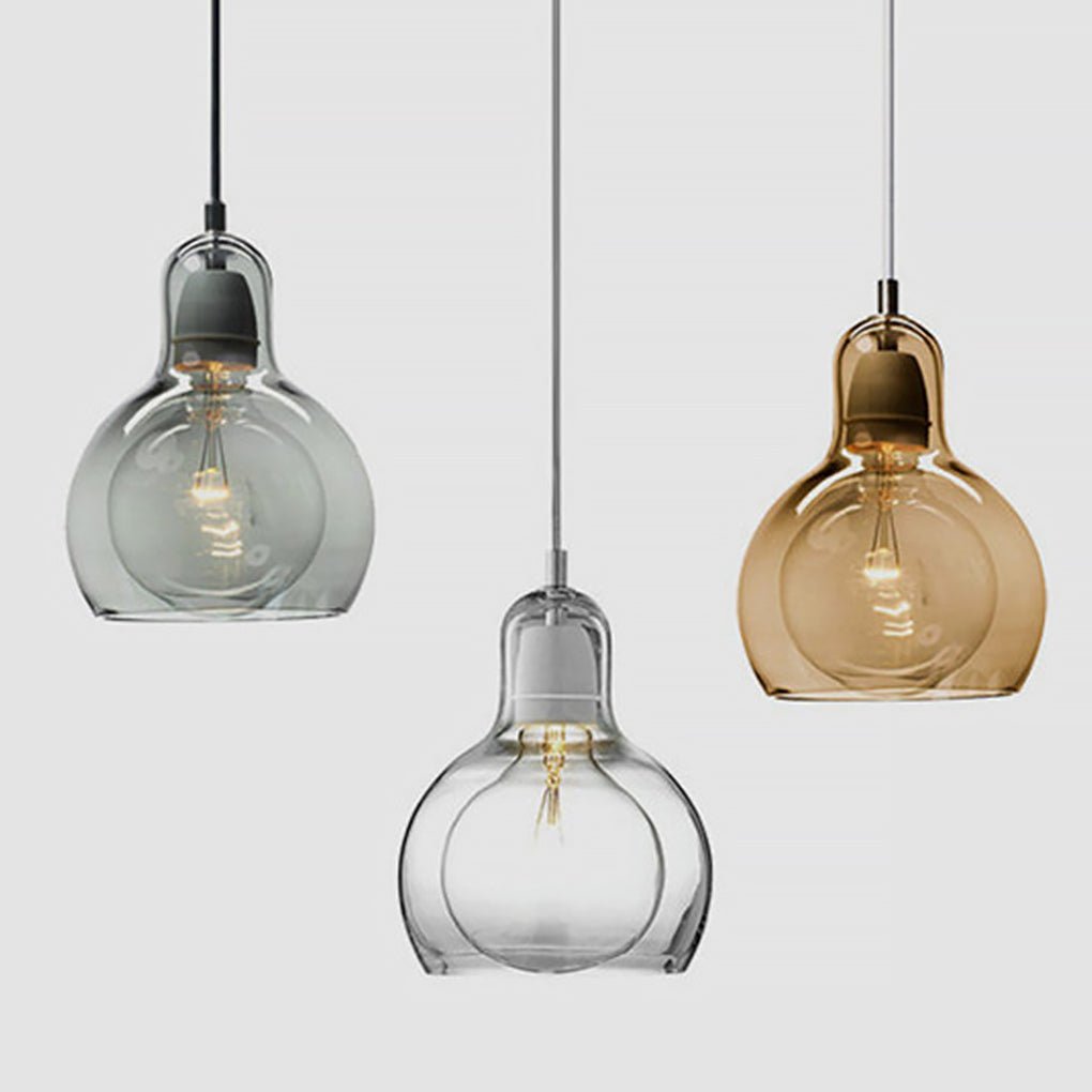 Postmodern Nordic Minimalist Glass Pendant Light Chandelier for Bedside and Bar Area