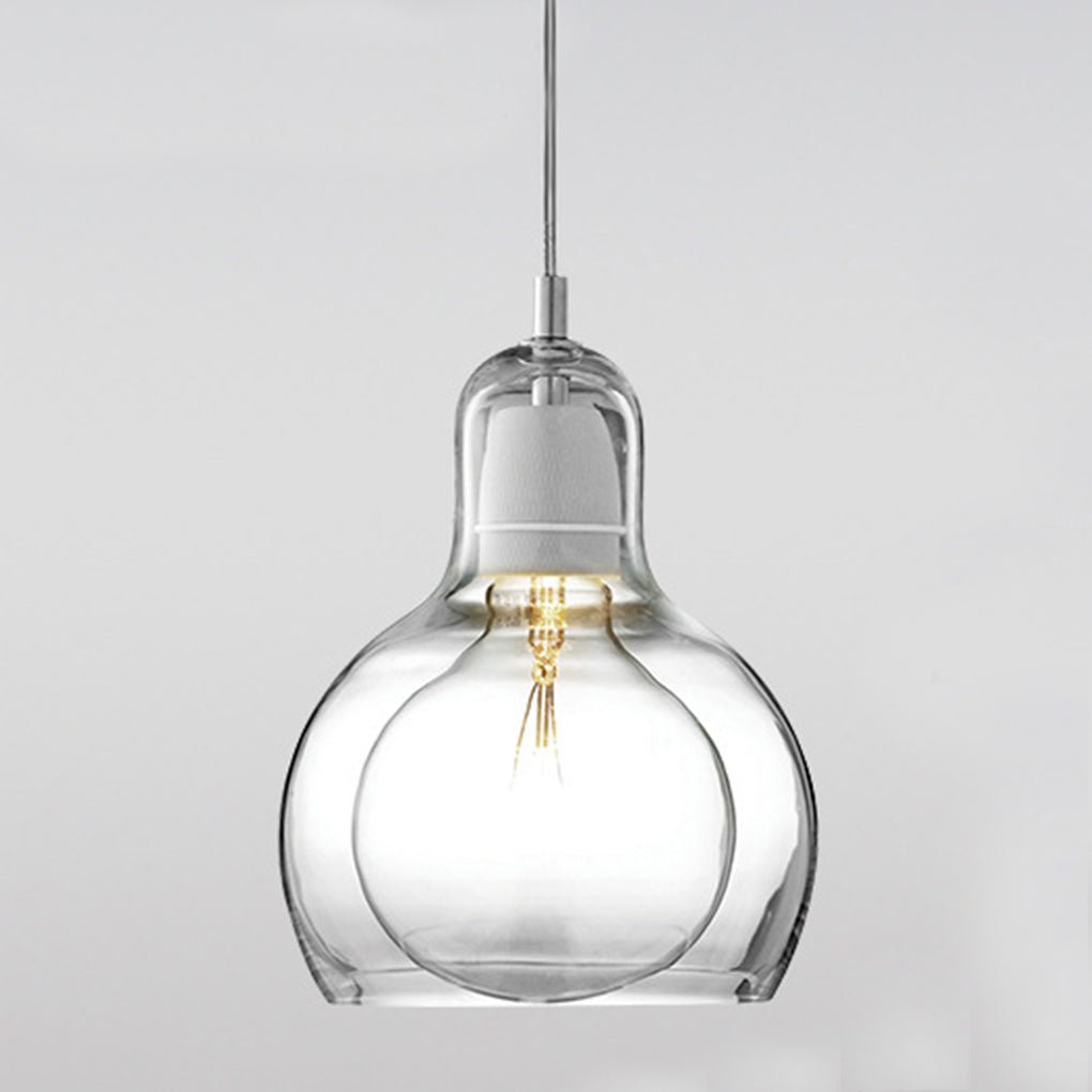 Postmodern Nordic Minimalist Glass Pendant Light Chandelier for Bedside and Bar Area