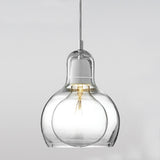 Postmodern Nordic Minimalist Glass Pendant Light Chandelier for Bedside and Bar Area
