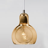 Postmodern Nordic Minimalist Glass Pendant Light Chandelier for Bedside and Bar Area