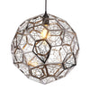 Postmodern Stainless Steel Globe Chandelier Geometric Spherical Hanging Light for Home