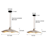 Pottery Yellow Cement Wave Pendant Light Japanese Wabi Sabi Style Industrial Ceiling Lamp