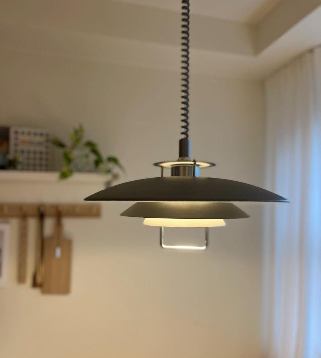 Poul Concentric Circle Aluminum Hanging Lamp Modern Ceiling Pendant for Living Room
