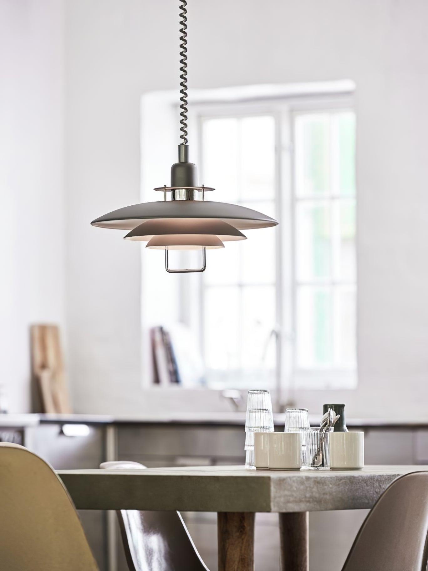 Poul Concentric Circle Aluminum Hanging Lamp Modern Ceiling Pendant for Living Room