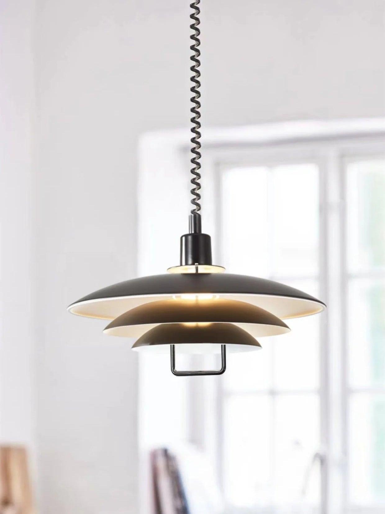 Poul Concentric Circle Aluminum Hanging Lamp Modern Ceiling Pendant for Living Room