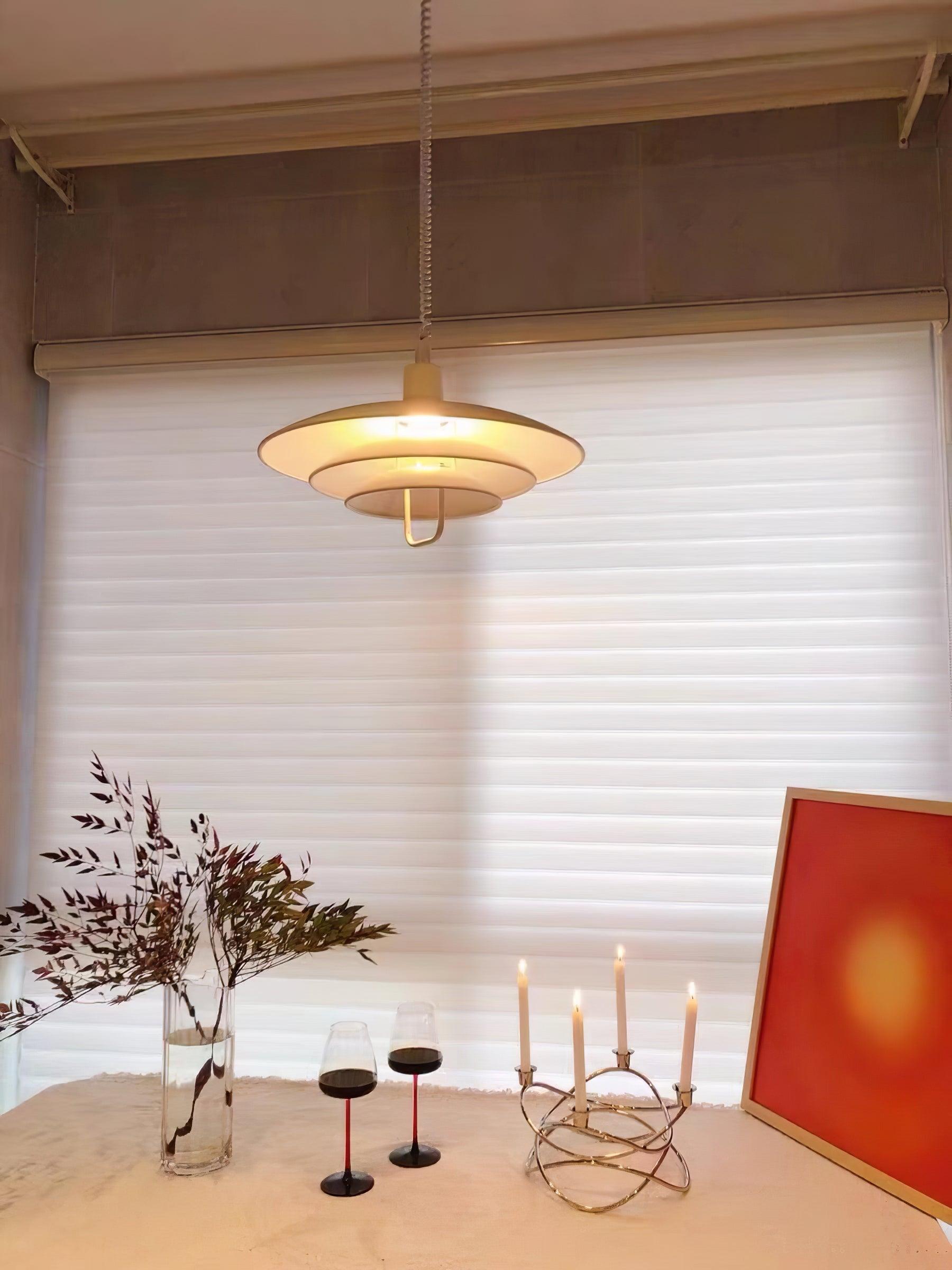 Poul Concentric Circle Aluminum Hanging Lamp Modern Ceiling Pendant for Living Room