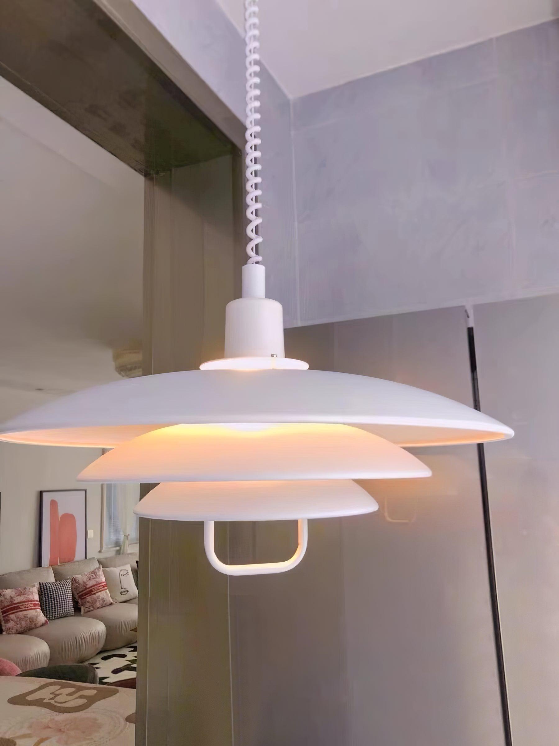 Poul Concentric Circle Aluminum Hanging Lamp Modern Ceiling Pendant for Living Room