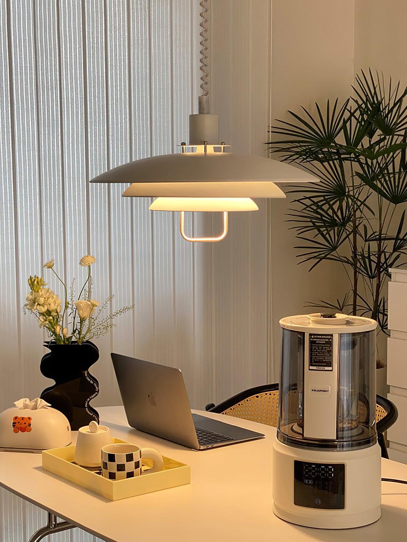 Poul Concentric Circle Aluminum Hanging Lamp Modern Ceiling Pendant for Living Room