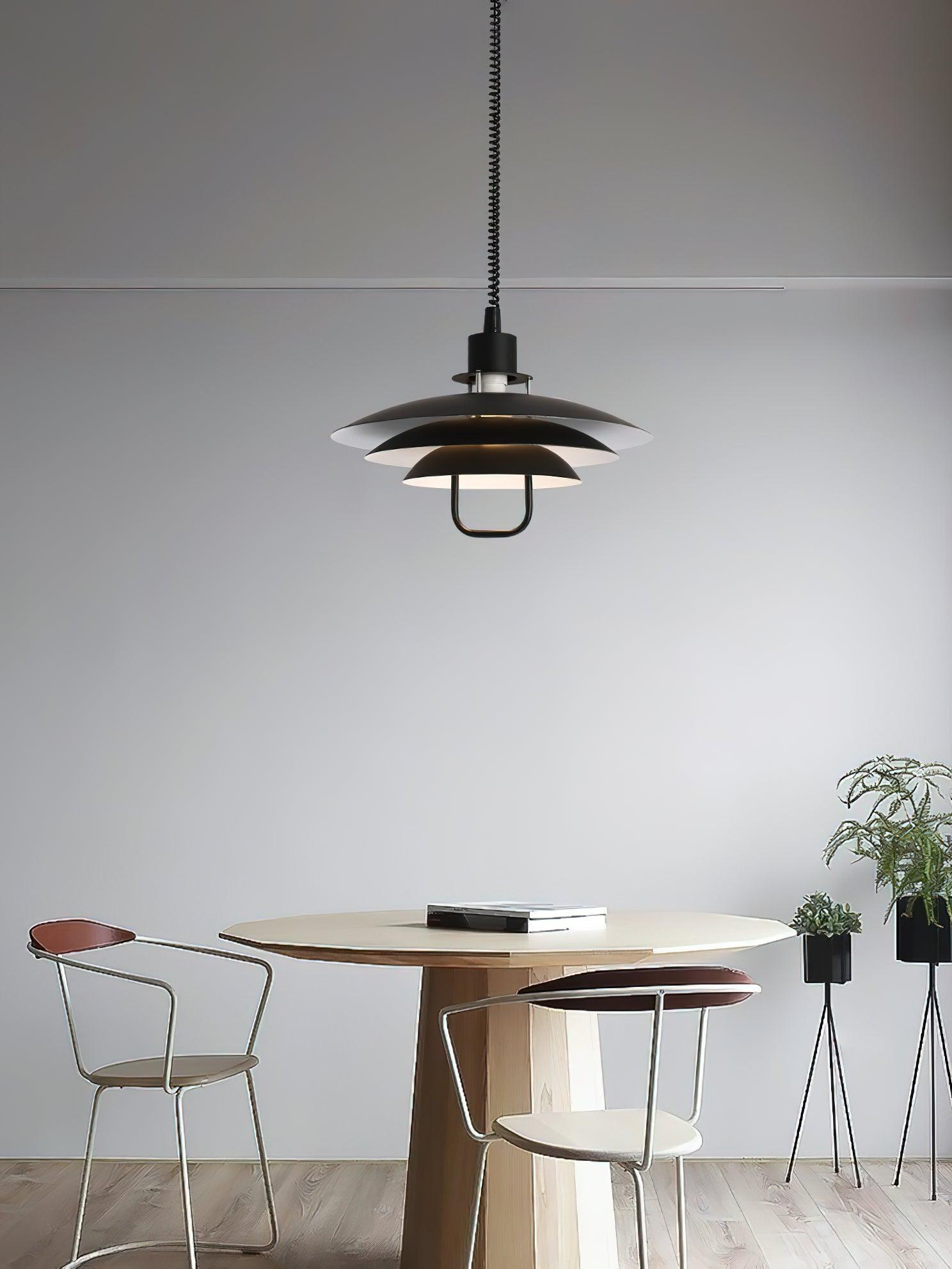 Poul Concentric Circle Aluminum Hanging Lamp Modern Ceiling Pendant for Living Room