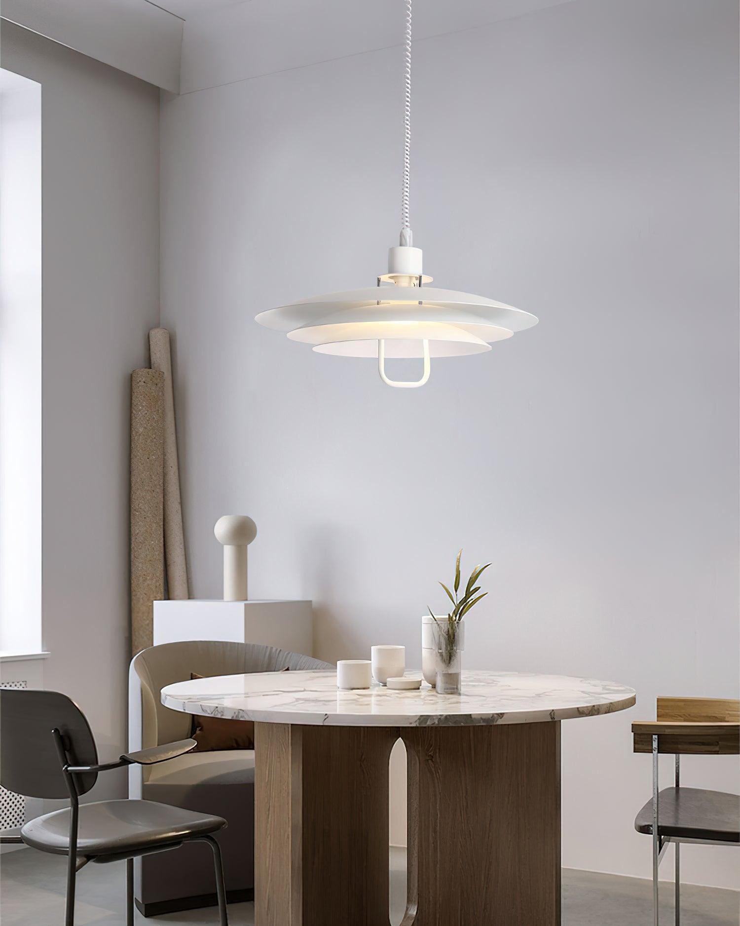 Poul Concentric Circle Aluminum Hanging Lamp Modern Ceiling Pendant for Living Room