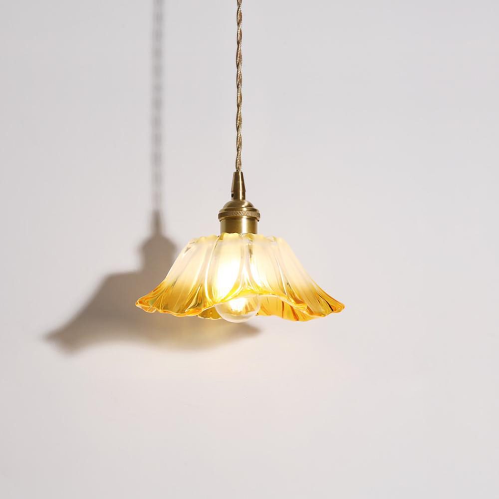 vintage-lotus-style-glass-pendant-lamp-with-copper-accents-for-dining-room