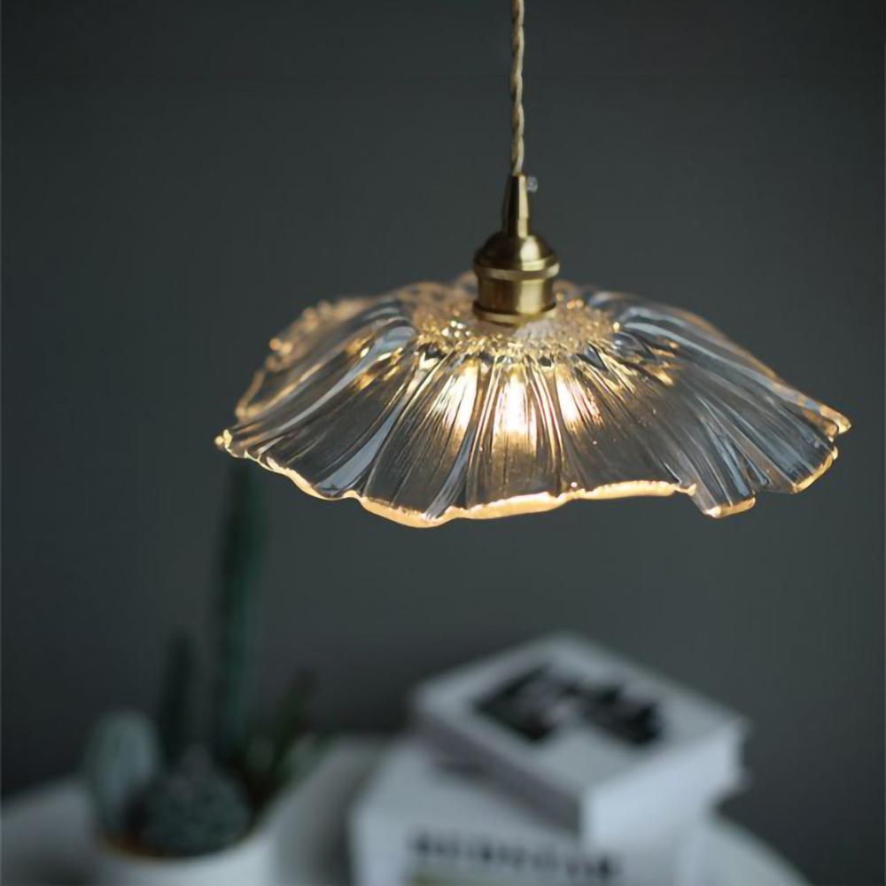 vintage-lotus-style-glass-pendant-lamp-with-copper-accents-for-dining-room