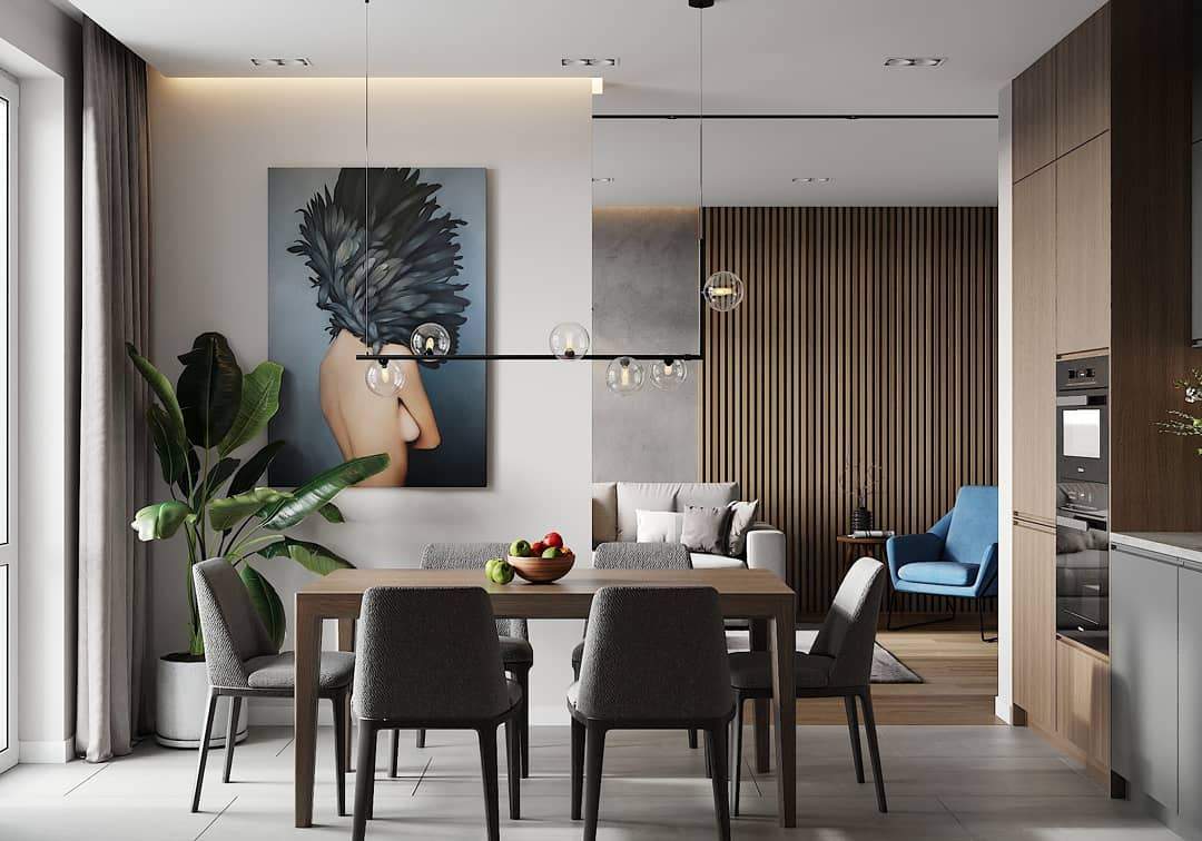 modern-linear-chandelier-with-clear-glass-globe-shades-for-geometric-dining-room-lighting