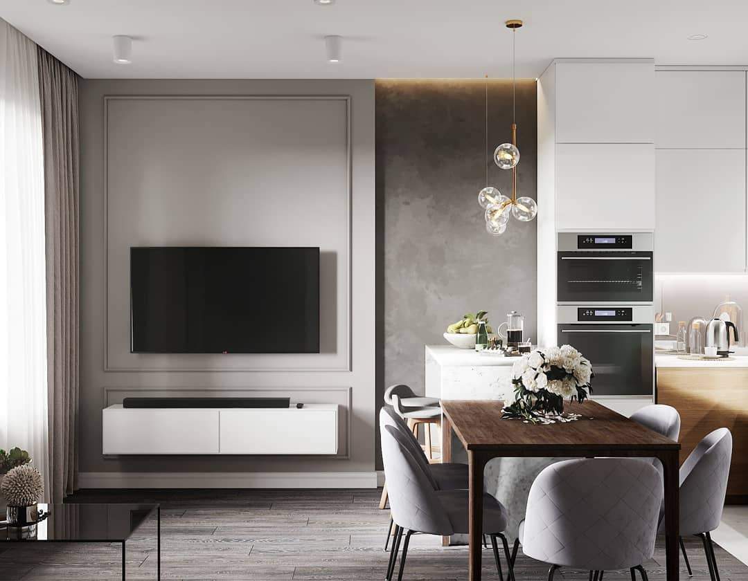 modern-linear-chandelier-with-clear-glass-globe-shades-for-geometric-dining-room-lighting