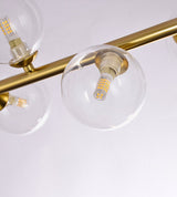 modern-linear-chandelier-with-clear-glass-globe-shades-for-geometric-dining-room-lighting