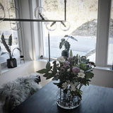 modern-linear-chandelier-with-clear-glass-globe-shades-for-geometric-dining-room-lighting