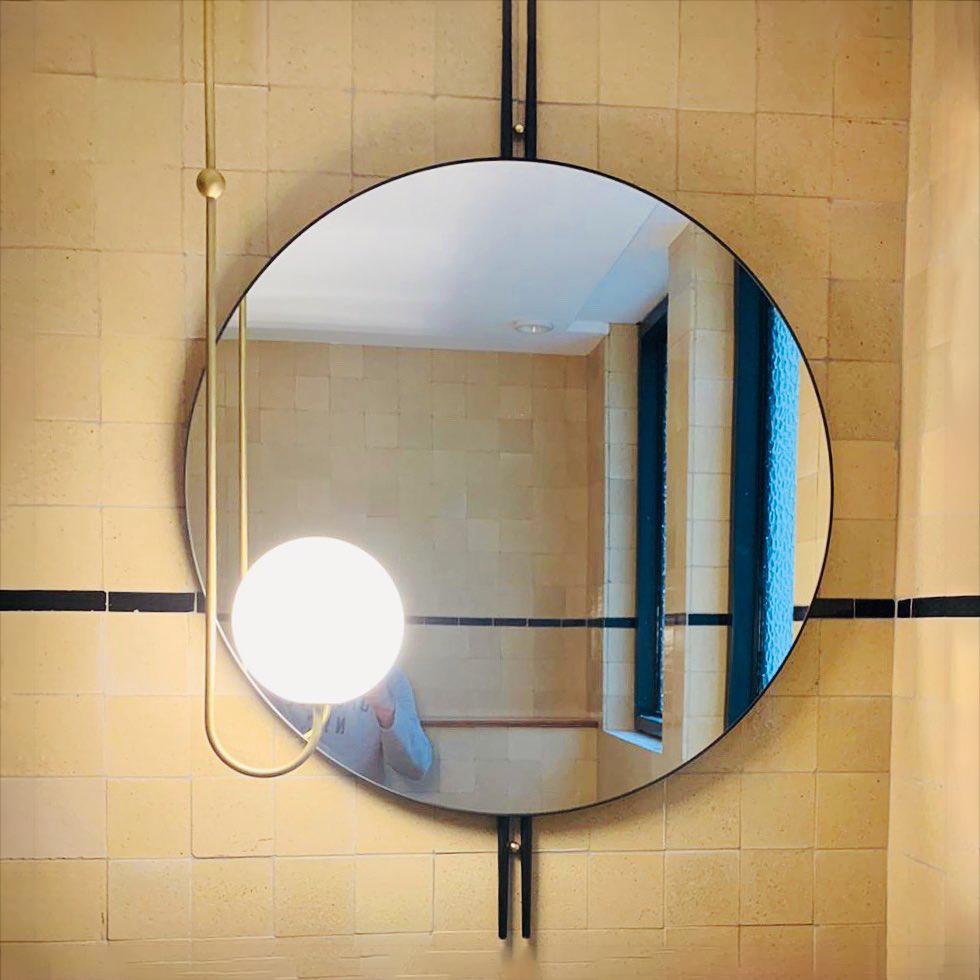 mid-century-modern-triple-angle-brass-pendant-lamp-with-opal-glass-globe-shade