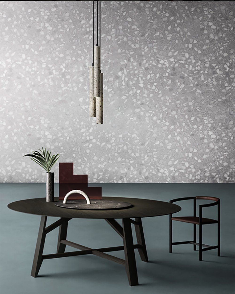 modern-minimalist-concrete-and-terrazzo-cylindrical-pendant-light-for-kitchen-island