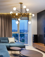 modern-hand-blown-glass-globe-chandelier-with-elegant-brass-and-copper-finishes