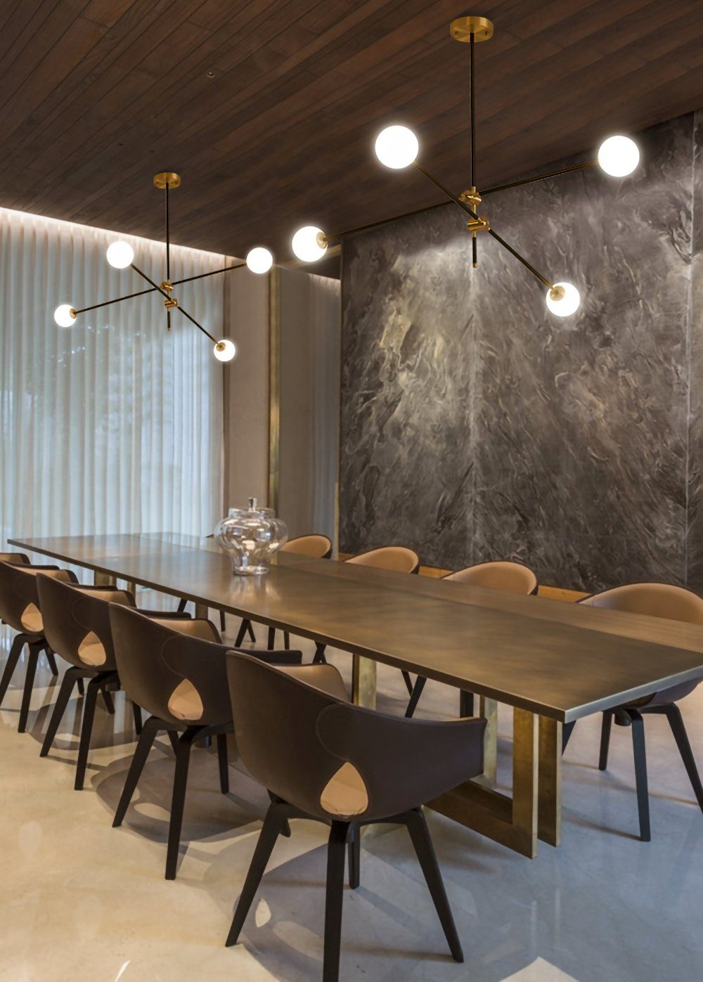 modern-hand-blown-glass-globe-chandelier-with-elegant-brass-and-copper-finishes