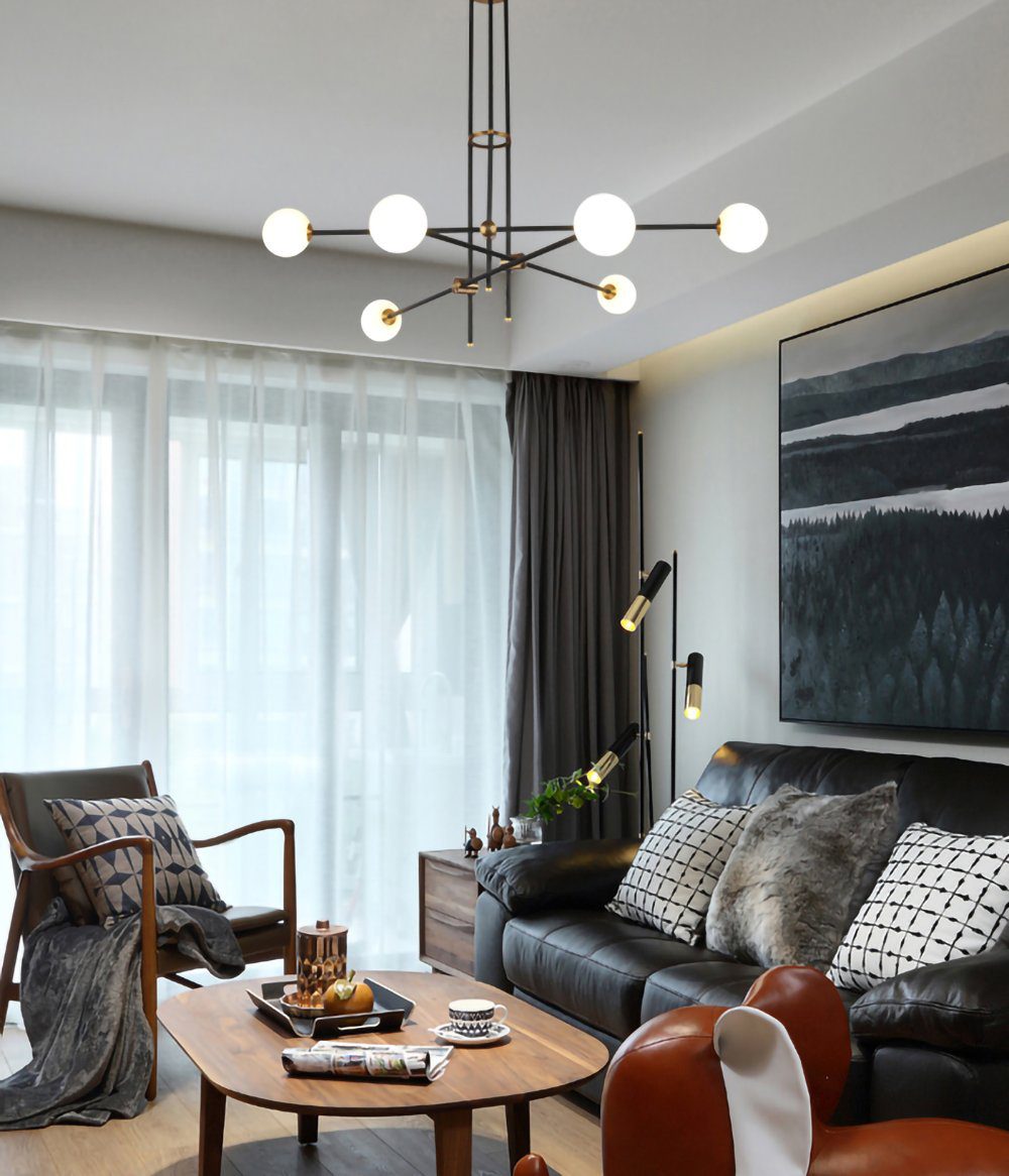 modern-hand-blown-glass-globe-chandelier-with-elegant-brass-and-copper-finishes