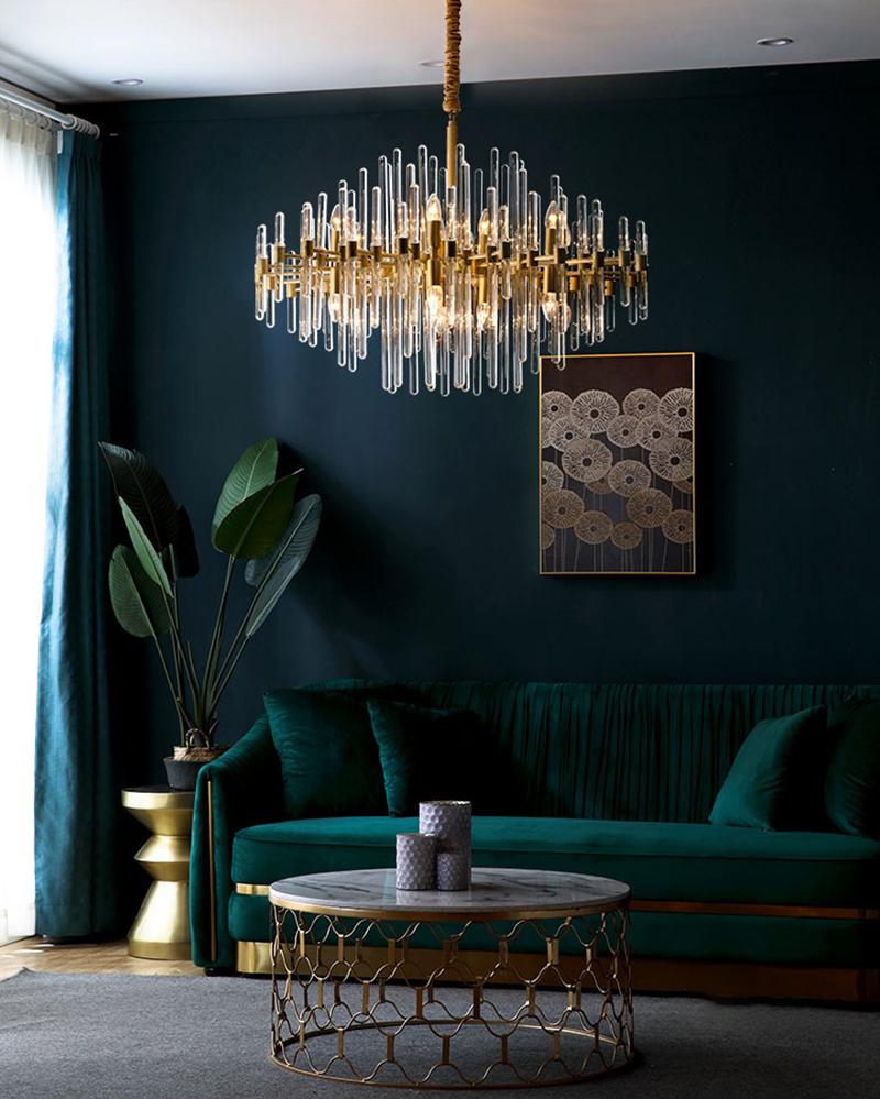 modern-antique-brass-starburst-chandelier-with-clear-crystal-glass-rods