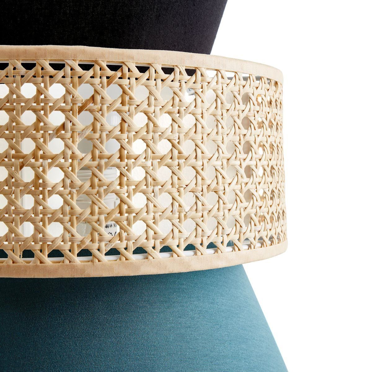 woven-rattan-cane-and-linen-pendant-light-vintage-style-suspended-ceiling-fixture