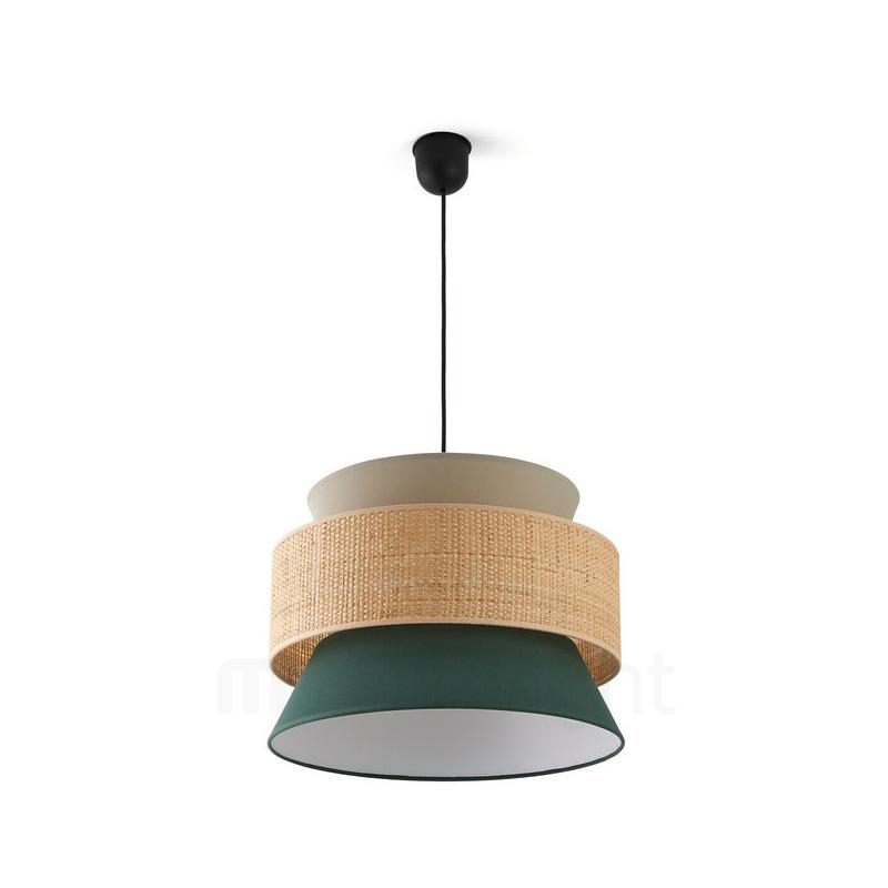 woven-rattan-cane-and-linen-pendant-light-vintage-style-suspended-ceiling-fixture