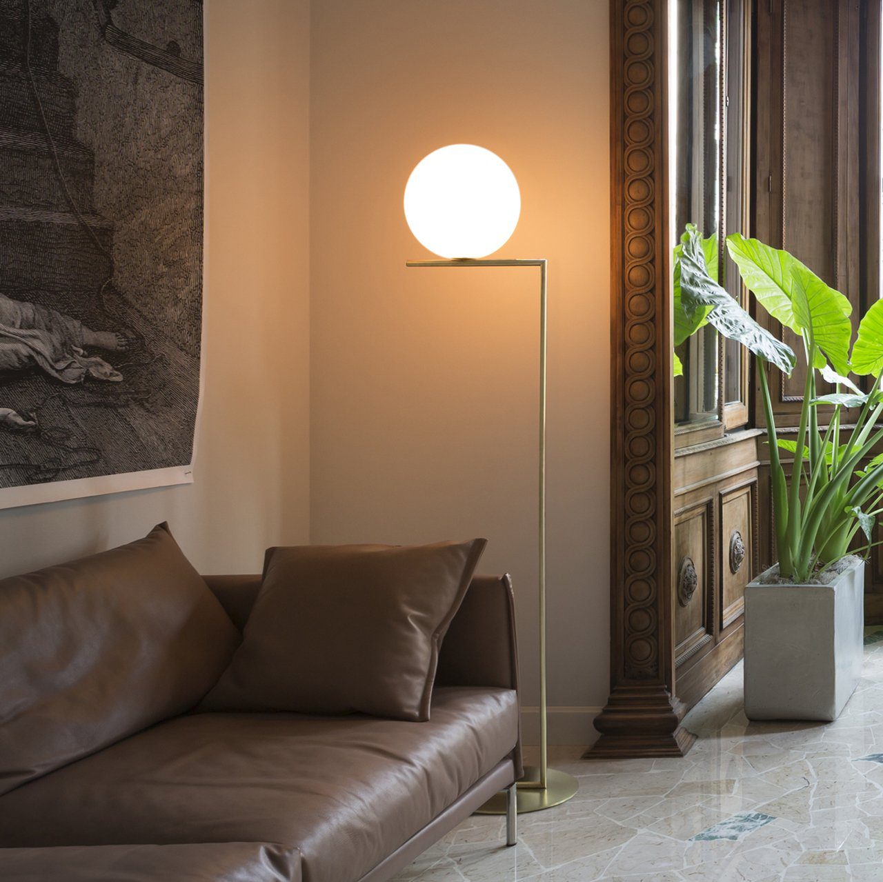 modern-industrial-gold-standing-lamp-with-white-glass-globe-shade-and-foot-switch