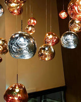 contemporary-melt-glass-style-lava-pendant-light-unique-mirror-finish-polycarbonate-hanging-lamp