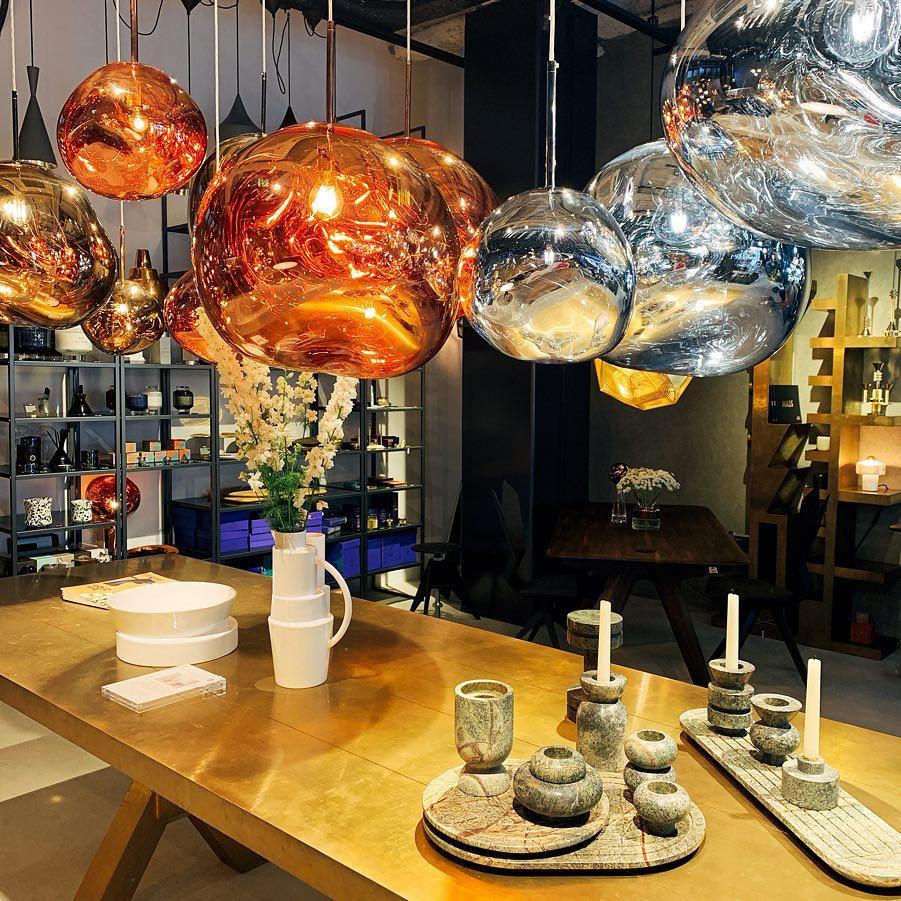 contemporary-melt-glass-style-lava-pendant-light-unique-mirror-finish-polycarbonate-hanging-lamp