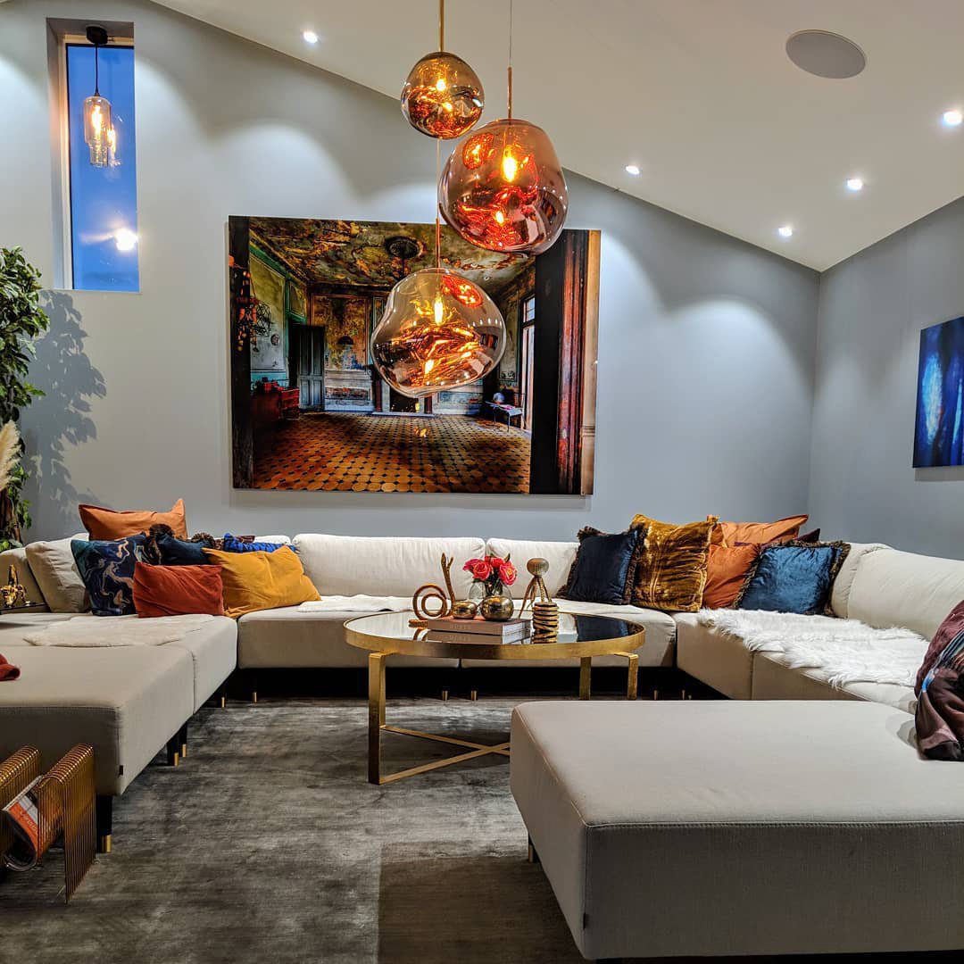 contemporary-melt-glass-style-lava-pendant-light-unique-mirror-finish-polycarbonate-hanging-lamp
