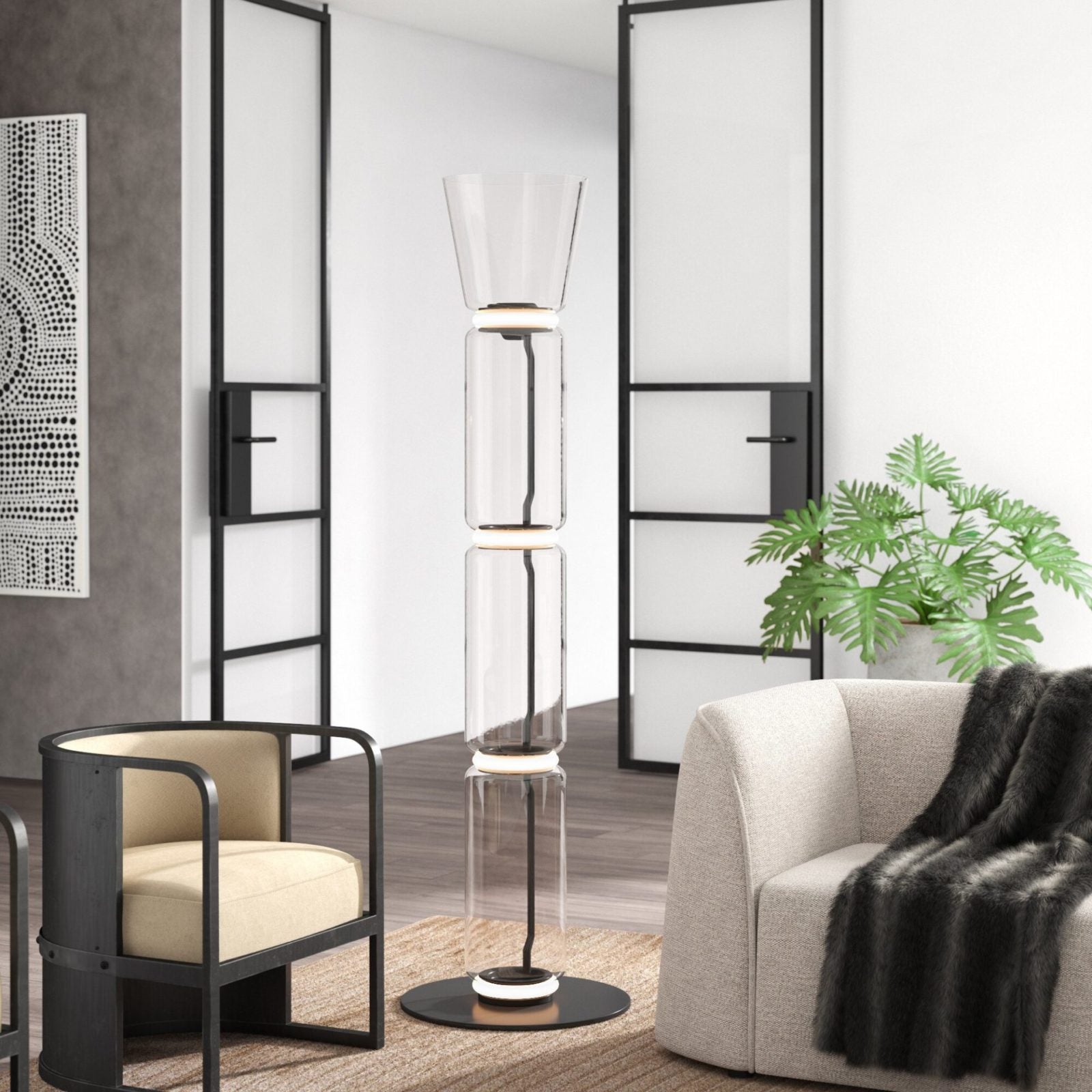 modern-stackable-glass-cylinder-led-floor-lamp-with-minimalist-architectural-design