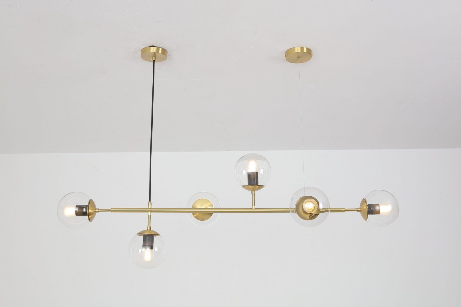 contemporary-multi-glass-globe-pendant-light-with-round-orb-shades-and-polished-brass-frame