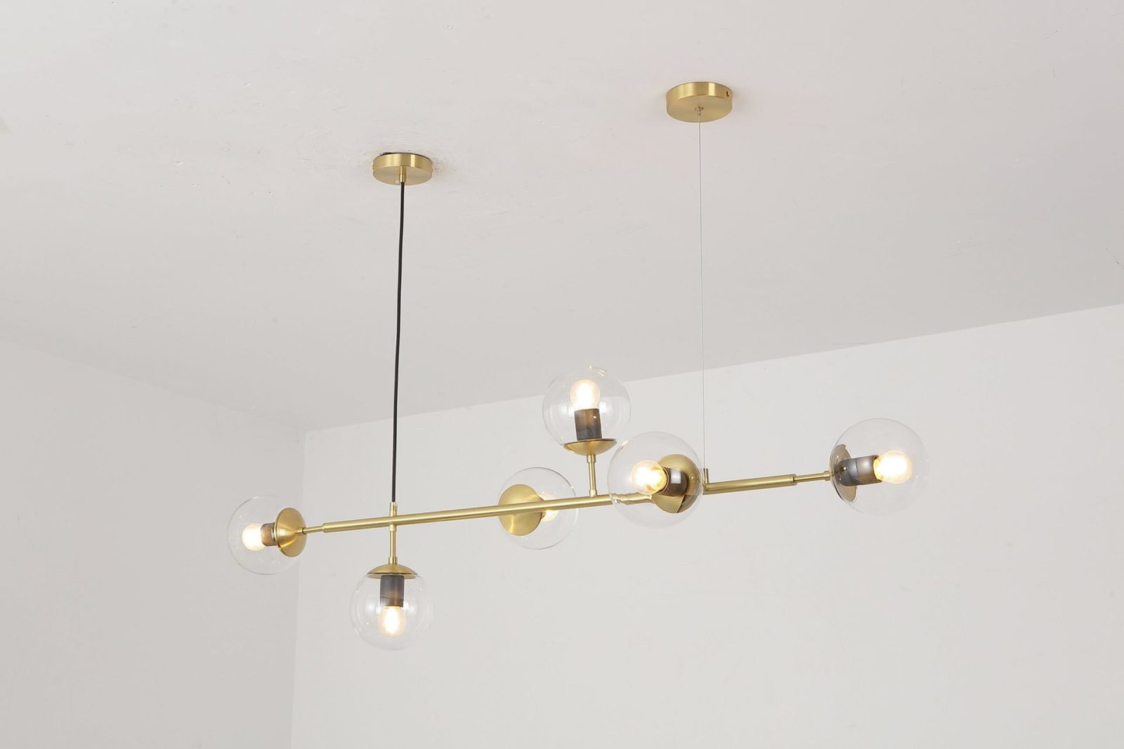 contemporary-multi-glass-globe-pendant-light-with-round-orb-shades-and-polished-brass-frame