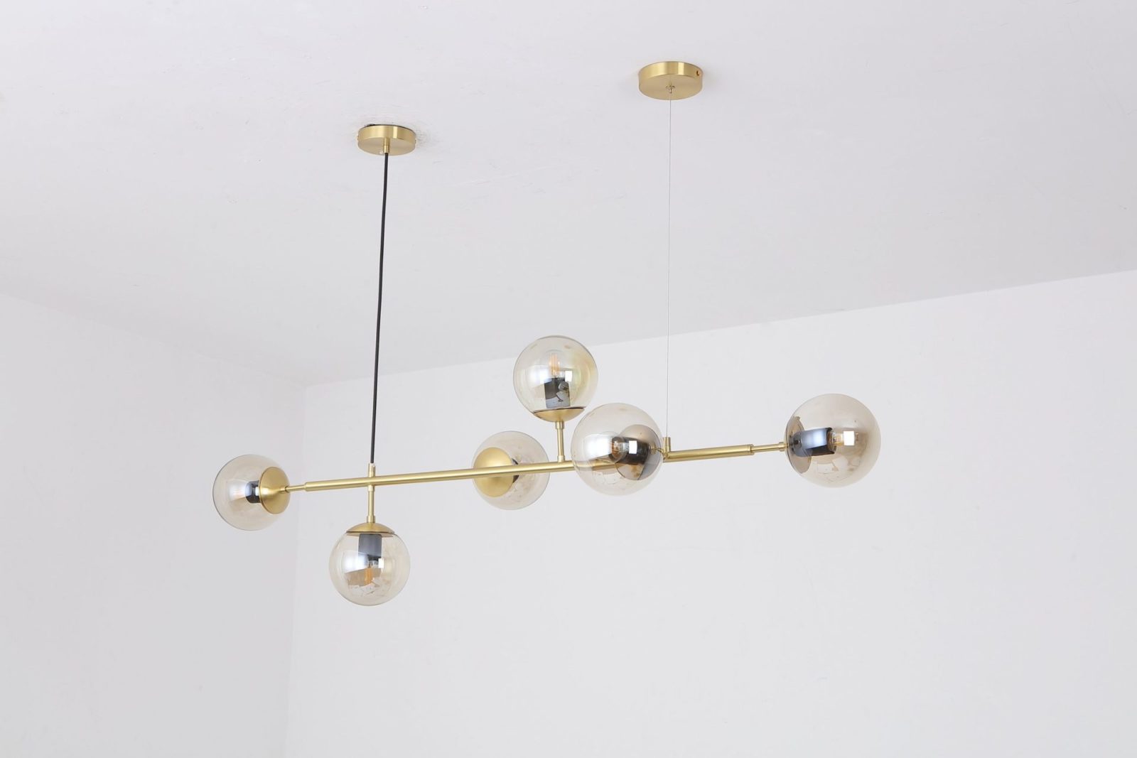 contemporary-multi-glass-globe-pendant-light-with-round-orb-shades-and-polished-brass-frame