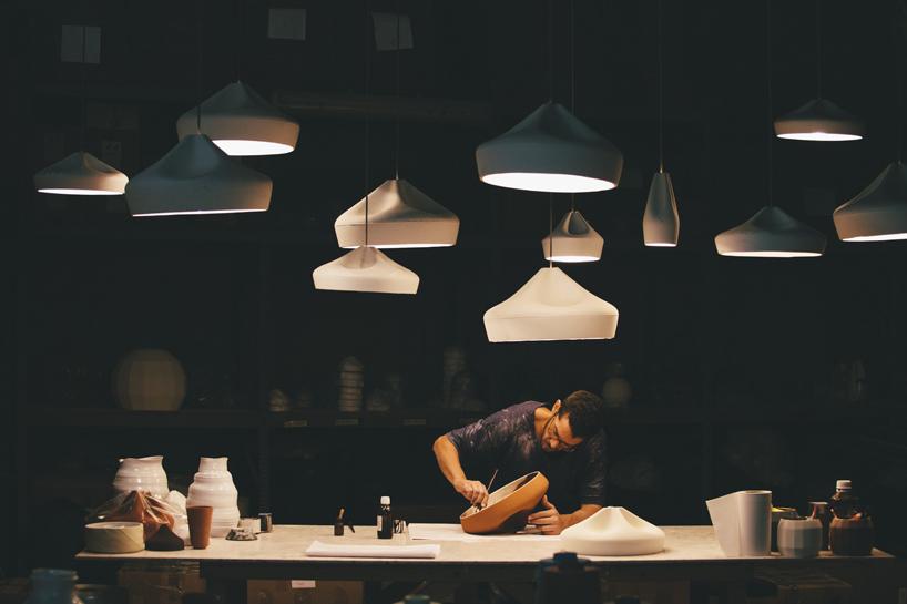 modern-ceramic-pleated-pendant-lamp-clay-textured-ceiling-hanging-light