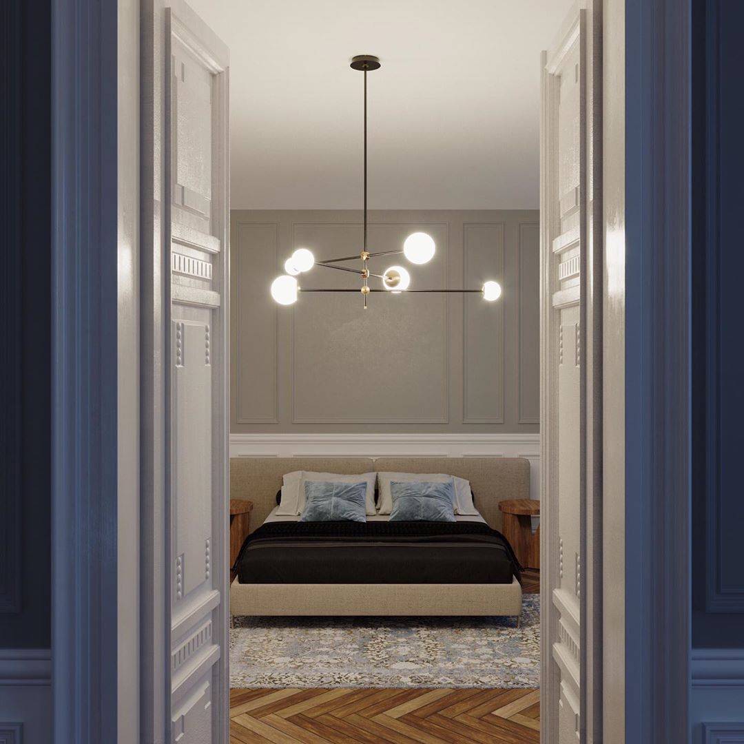 modern-hand-blown-glass-globe-chandelier-with-elegant-brass-and-copper-finishes