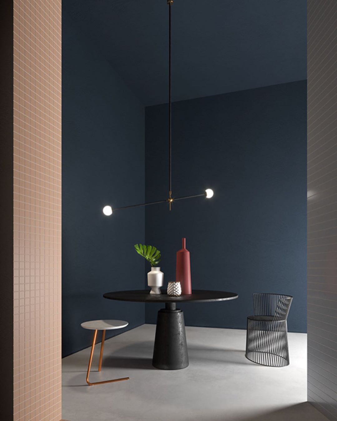 modern-hand-blown-glass-globe-chandelier-with-elegant-brass-and-copper-finishes