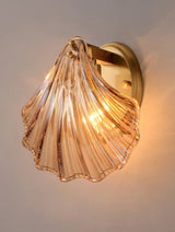 elegant-shell-shaped-brass-and-amber-glass-wall-lamp-for-modern-home-decor