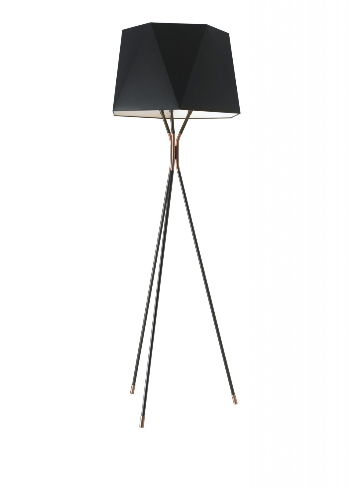 modern-solitaire-tripod-floor-lamp-with-black-polygonal-cloth-shade-and-brass-accents